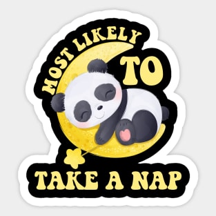 Most Likely To Take A Nap Sticker